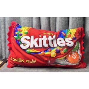 Skittles Original Candy Bag Plush Pillow Throw Pillow Novelty Fun